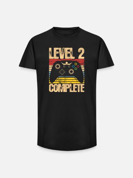 Level 2 Complete Controller - Long Fit Männer T-Shirt - Schwarz