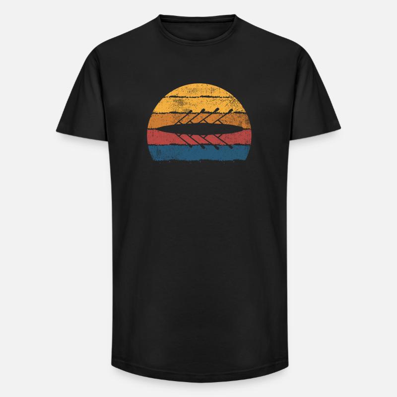 Rudern Ruderer Rudermannschaft - Long Fit Männer T-Shirt - Schwarz