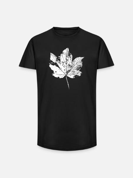 Leaf Autumn Leaf Foliage Autumn - Long Fit Men's T-Shirt - black