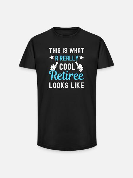 Retraité Retraité Retraité - T-shirt coupe longue homme - noir