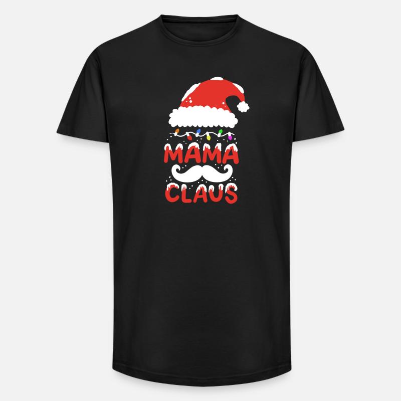 Weihnachten Mama Claus Mutter - Long Fit Männer T-Shirt - Schwarz