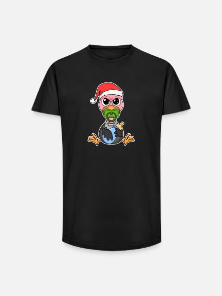 Bébé Vautour Noël - T-shirt coupe longue homme - noir