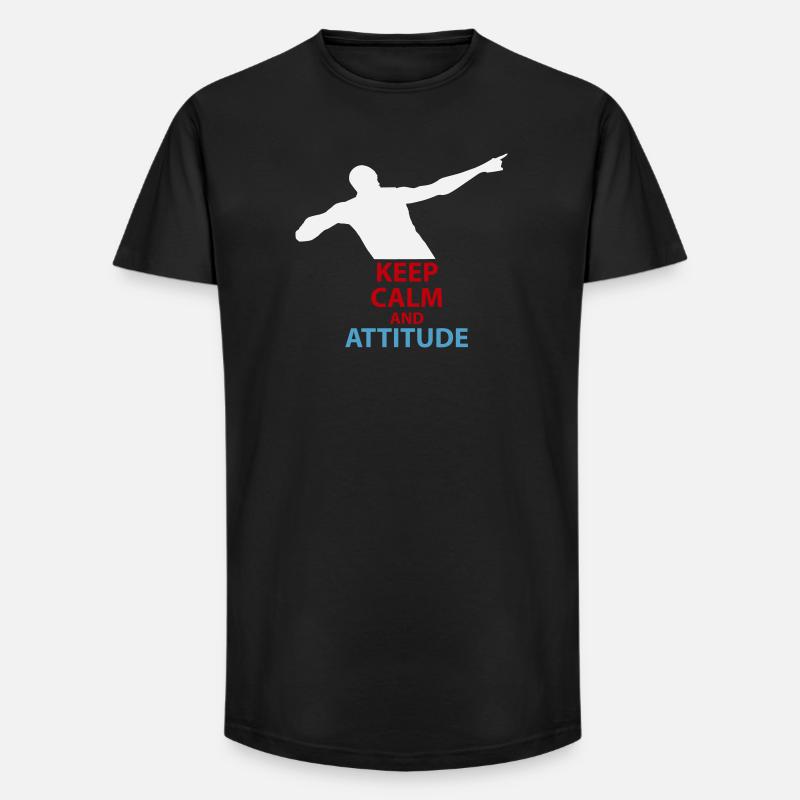 Ruhe und Attitüde Silhouette - Long Fit Männer T-Shirt - Schwarz
