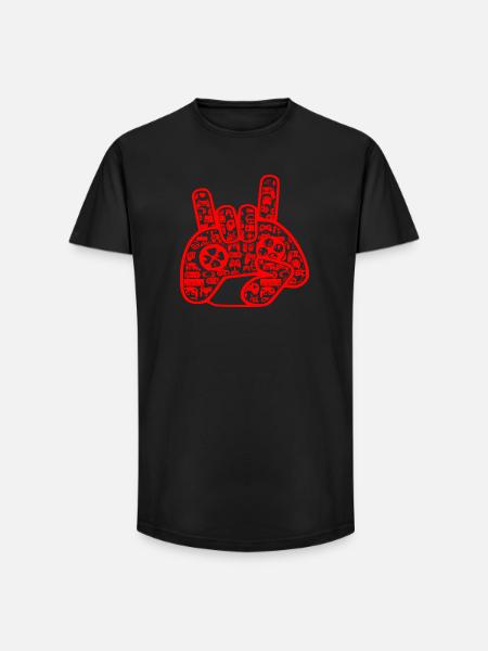 gamerr - T-shirt coupe longue homme - noir