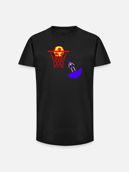 Subbuteo basketball basket basket - Long Fit Men's T-Shirt - black