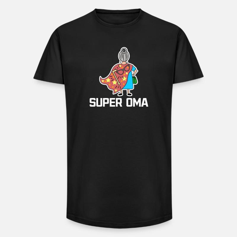Superoma Brille Großmama Oma Statement Großmutter - Long Fit Männer T-Shirt - Schwarz