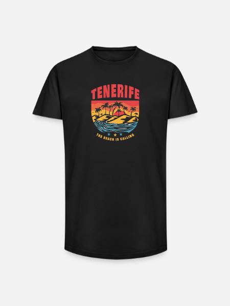 Tenerife beach design - Long Fit Men's T-Shirt - black