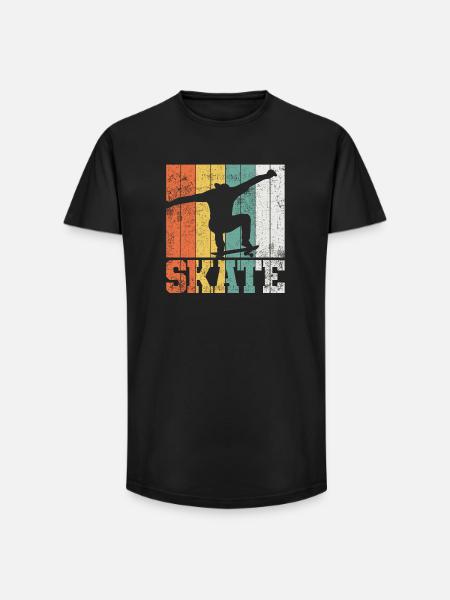 Skateboarden Skateboarder - Long Fit Männer T-Shirt - Schwarz