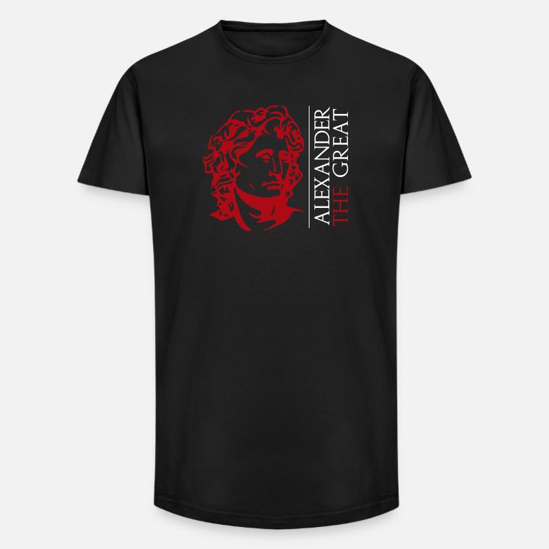 Alexander der Große Rote Büste - Long Fit Männer T-Shirt - Schwarz
