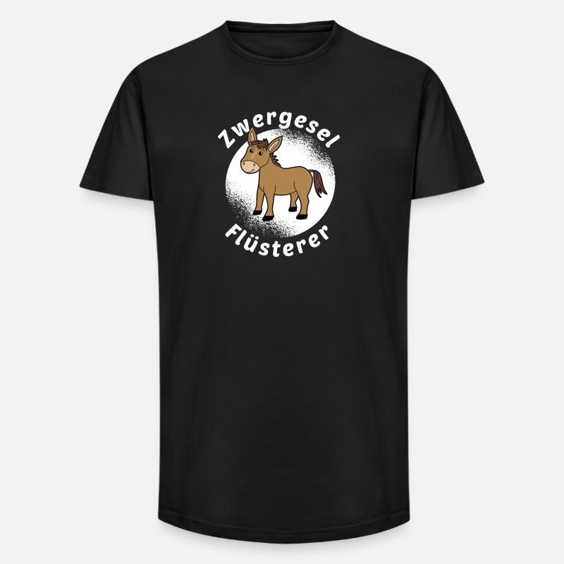 Zwergesel Flüsterer Miniesel Esel Muli Geschenk - Long Fit Männer T-Shirt - Schwarz