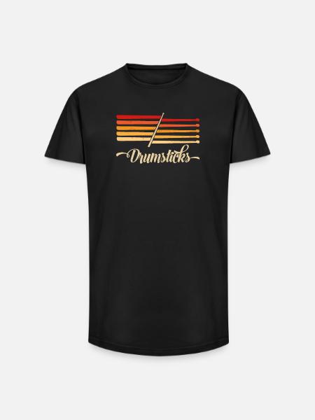 Drummer Drumsticks " Drumsticks " - Long Fit Men's T-Shirt - black