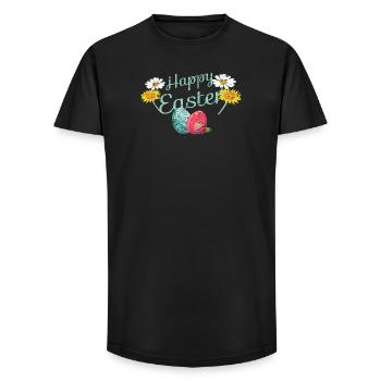 Frohe Ostern - Long Fit Männer T-Shirt - Schwarz - Vorne - AI Model Male 185 light (185cm)
