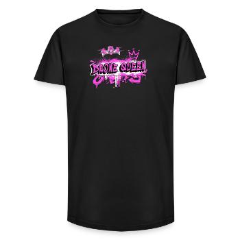 Drohnen Königin Design - Long Fit Männer T-Shirt - Schwarz - Vorne - AI Model Male 185 light (185cm)