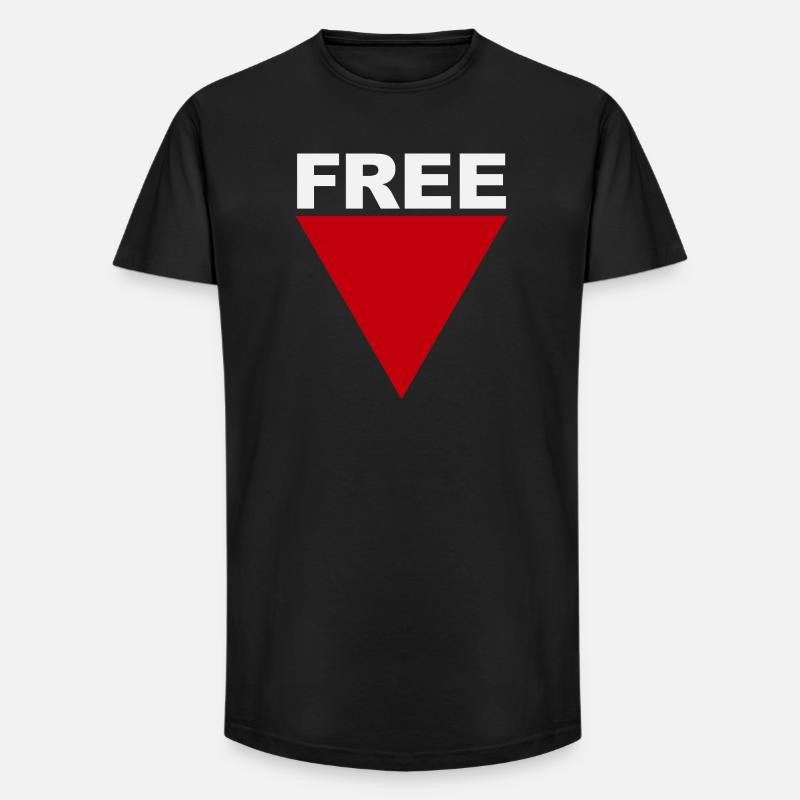 Freefall Bold Triangle - Long Fit Men's T-Shirt - black