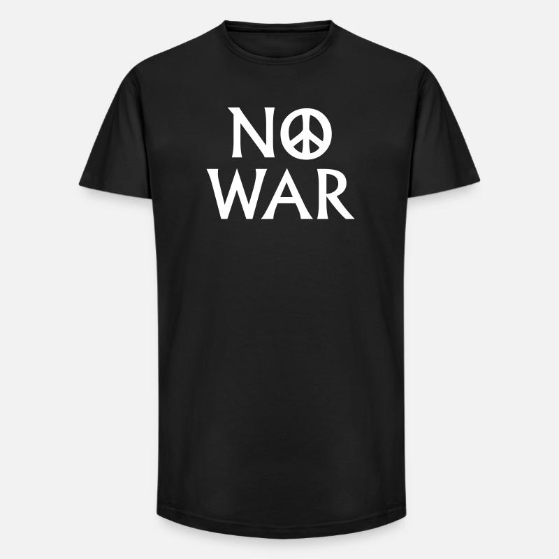 No War - Long Fit Männer T-Shirt - Schwarz