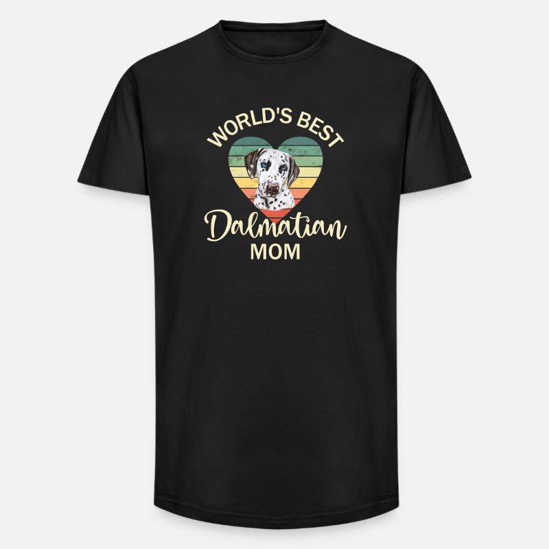 Hund Dalmatiner - Long Fit Männer T-Shirt - Schwarz