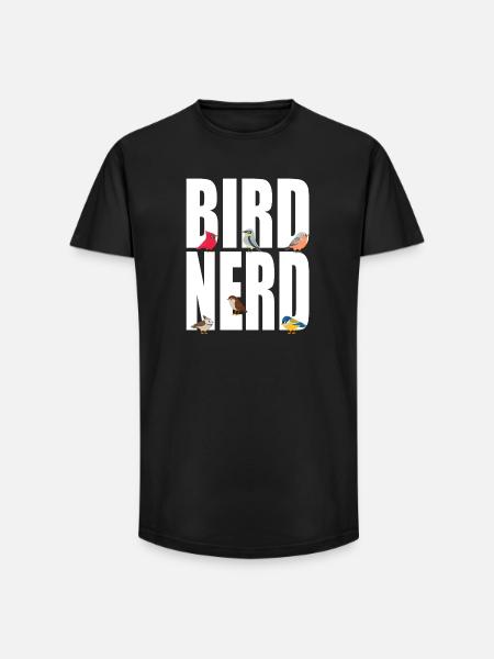 Vögel Vogel Nerd - Long Fit Männer T-Shirt - Schwarz