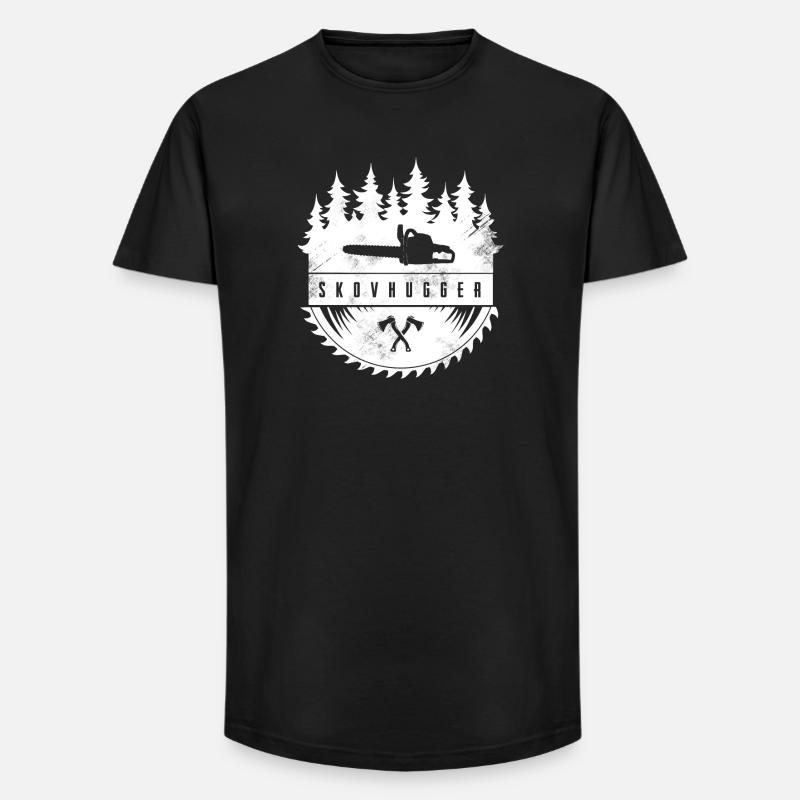 Boscaiolo - T-shirt uomo a vestibilità lunga - nero