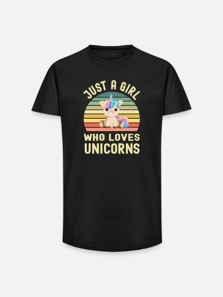 Einhorn Einhörner - Long Fit Männer T-Shirt - Schwarz