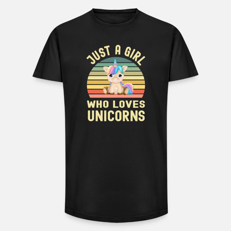 Einhorn Einhörner - Long Fit Männer T-Shirt - Schwarz