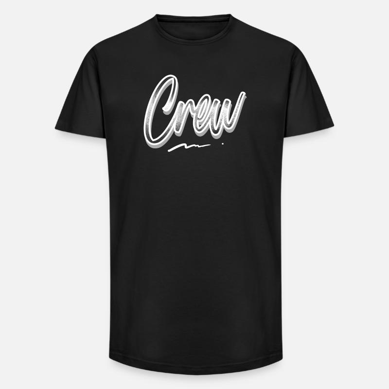 Crew - Long Fit Men's T-Shirt - black