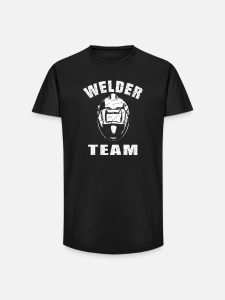 Welder Team Design - Long Fit Men's T-Shirt - black