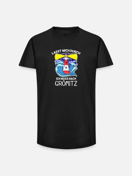 Grömitz Spruch - Long Fit Männer T-Shirt - Schwarz