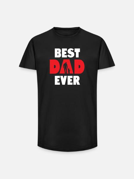 Best Dad Ever - Long Fit Men's T-Shirt - black