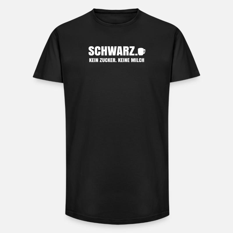 Kaffee Trinken Kaffeetasse Kaffeetrinker Statement - Long Fit Männer T-Shirt - Schwarz