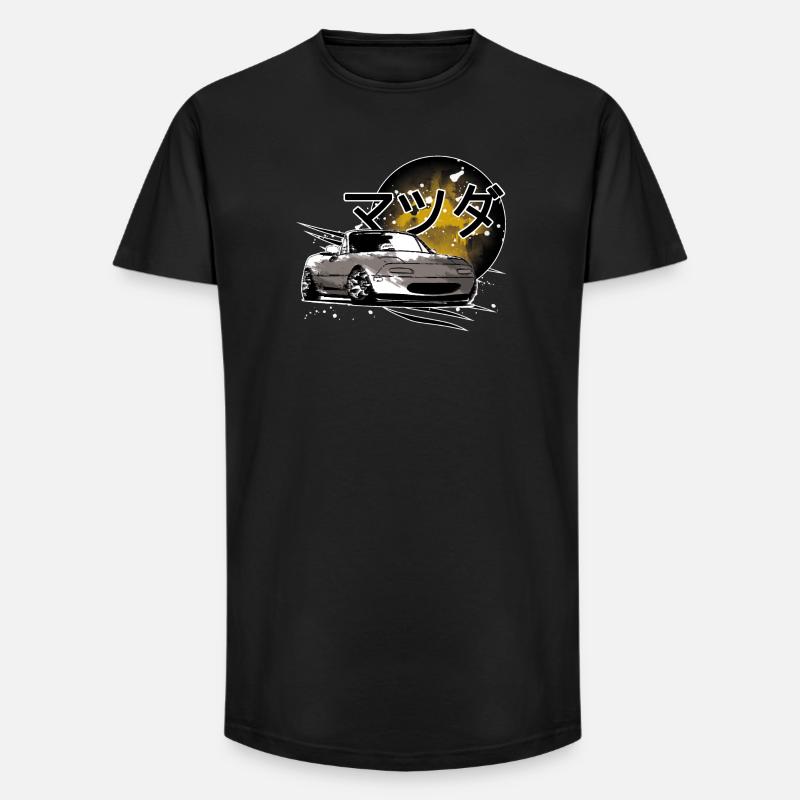 Japanisches Auto Miata Mx5 - Long Fit Männer T-Shirt - Schwarz