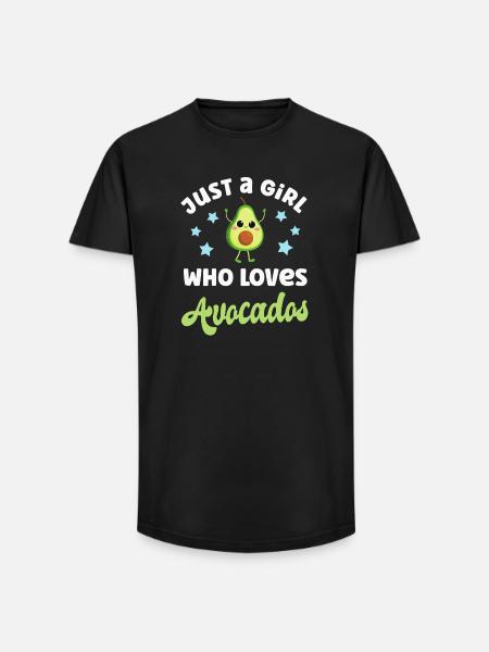 Avocado - Long Fit Men's T-Shirt - black