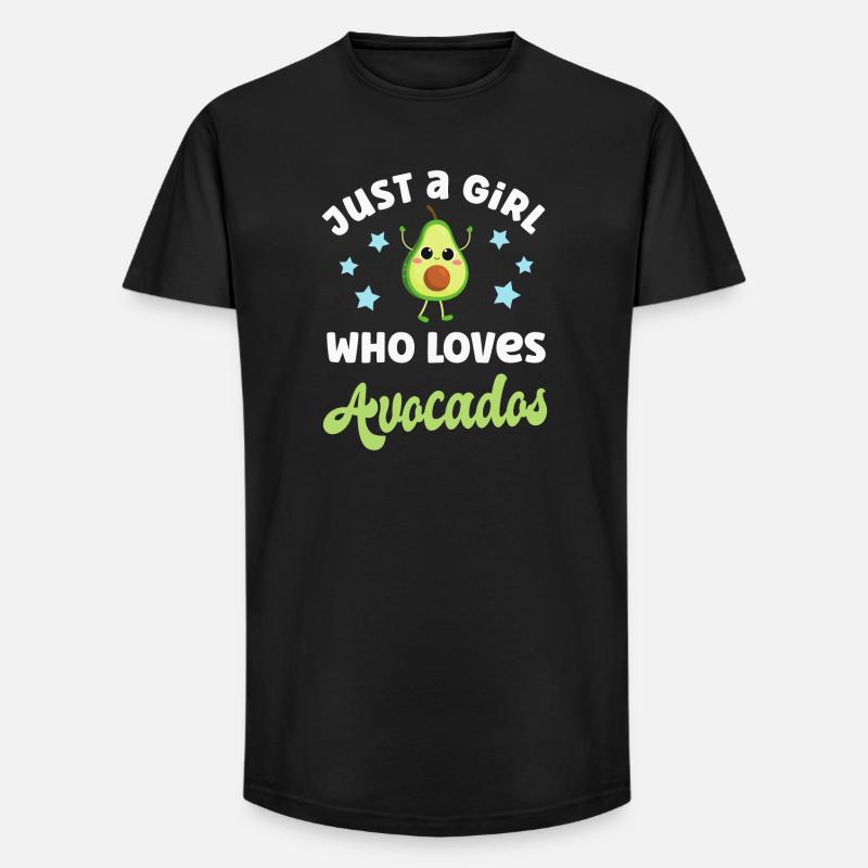 Avocado - Long Fit Männer T-Shirt - Schwarz