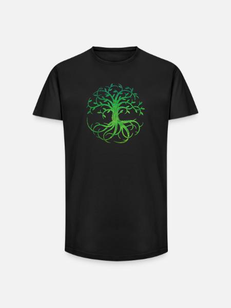 Celtic Tree of Life - Long Fit Men's T-Shirt - black