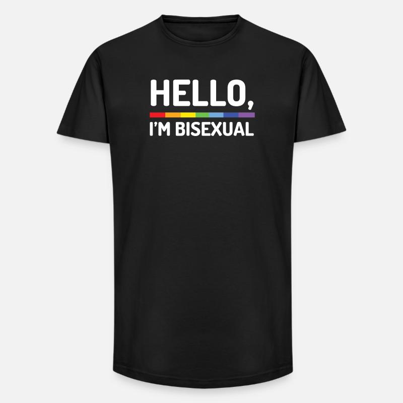Hello, I’m Bisexual - Long Fit Men's T-Shirt - black