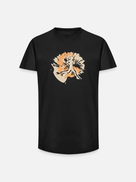 Runner at the Marathon Running - Long Fit Men's T-Shirt - black