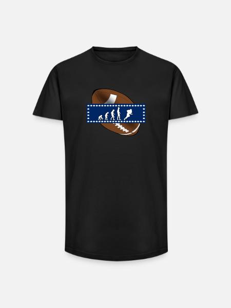EVOLUTION AMERICAN FOOTBALL USA Gift - Long Fit Men's T-Shirt - black
