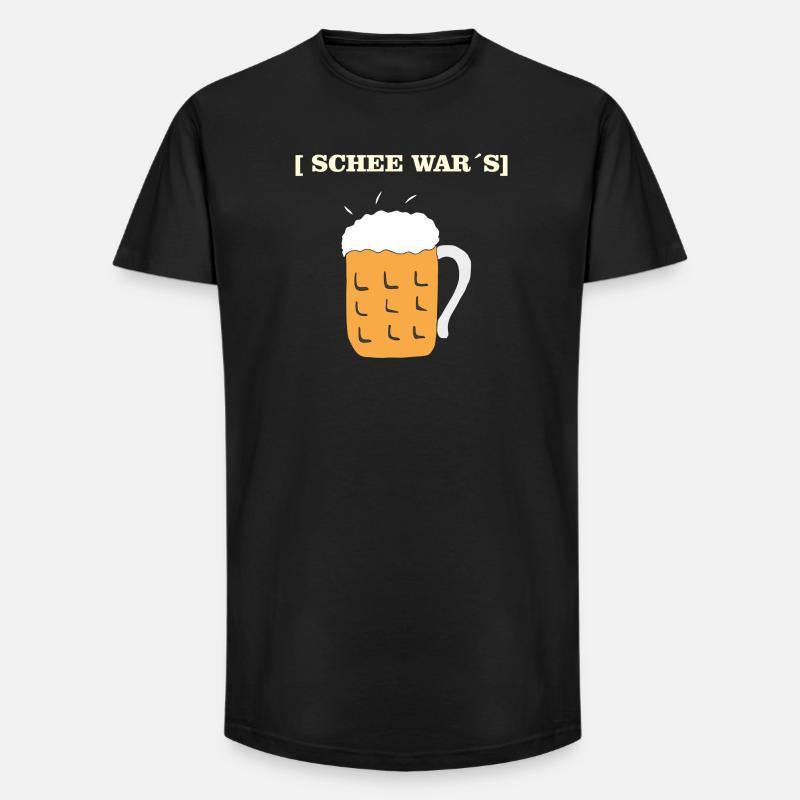 SCHEE WARS BIERKRUG - Long Fit Männer T-Shirt - Schwarz