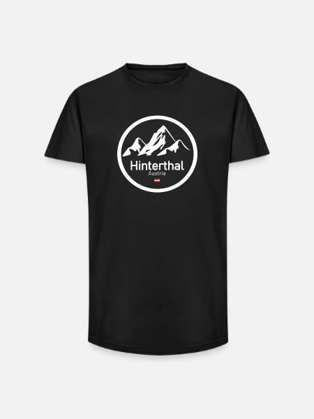 Hinterthal Alpenlogo Kreis - Long Fit Männer T-Shirt - Schwarz