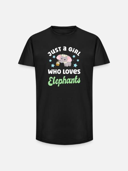Elephant Elephants - Long Fit Men's T-Shirt - black
