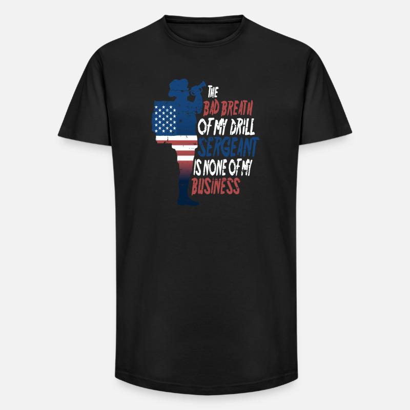 Drill Sergeant - Long Fit Männer T-Shirt - Schwarz