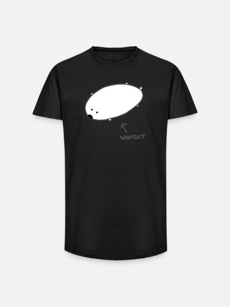 Simple Wombat - Long Fit Männer T-Shirt - Schwarz
