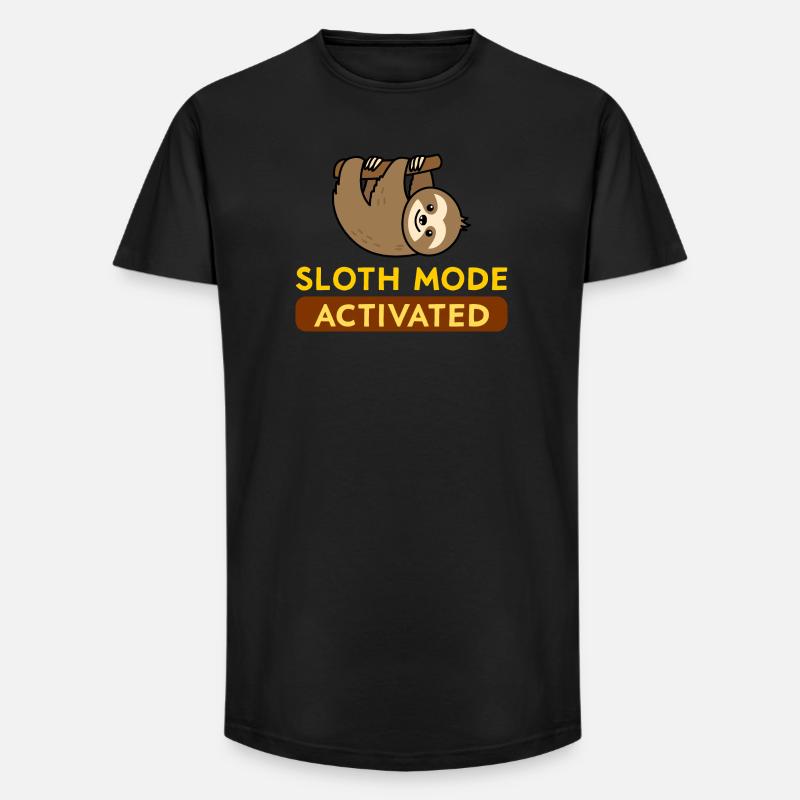 Sloth Mode Activated - T-shirt coupe longue homme - noir