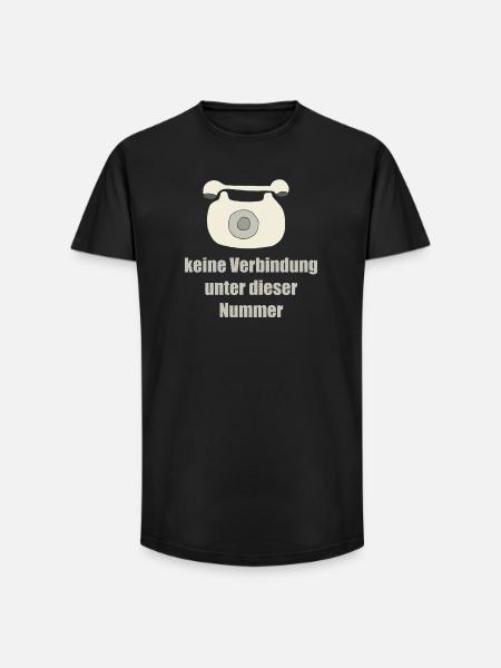téléphone - T-shirt coupe longue homme - noir