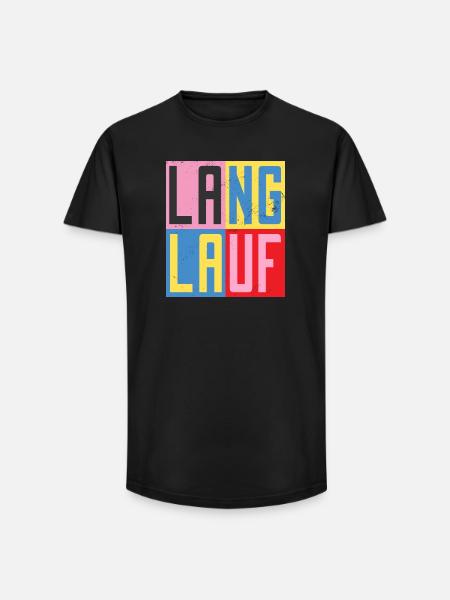 Cross-country design - Long Fit Men's T-Shirt - black