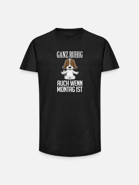 Basset Hound - Long Fit Männer T-Shirt - Schwarz