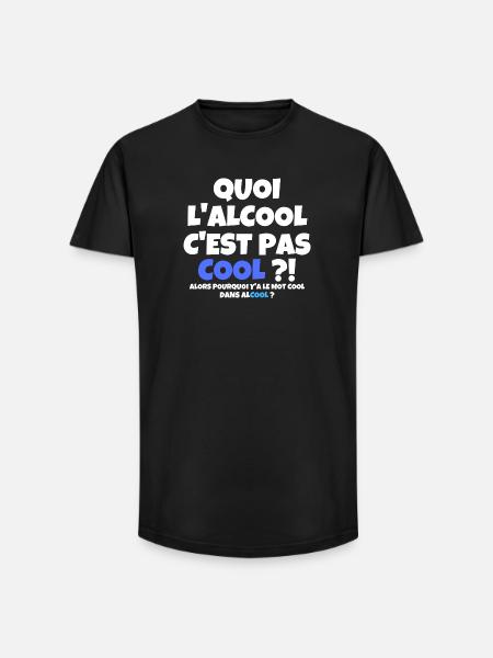 alcool, buveur de compétition, bière - T-shirt coupe longue homme - noir