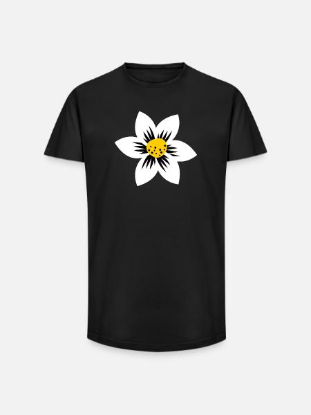 Flower power - Long Fit Men's T-Shirt - black