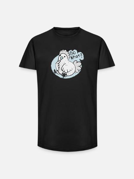 so what ? - Long Fit Männer T-Shirt - Schwarz