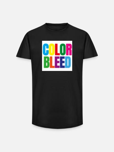 ColorBleed - Long Fit Männer T-Shirt - Schwarz