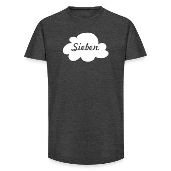 Cloud Nine Cloud Cool Quotes Minimalism Vibes - Long Fit Men's T-Shirt - charcoal grey - Front - AI Model Male 185 light (185cm)